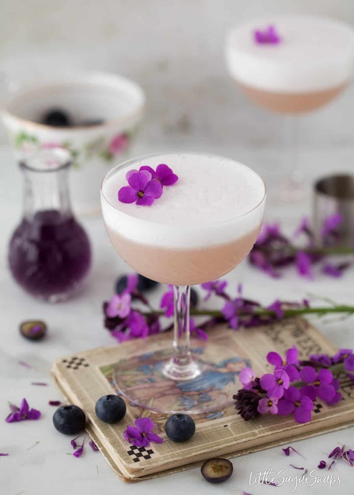 Twisted viooltjes bosbes Gin Sour
