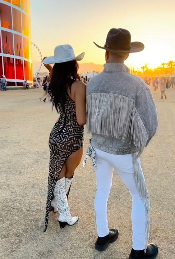 couple in cowboy outfits