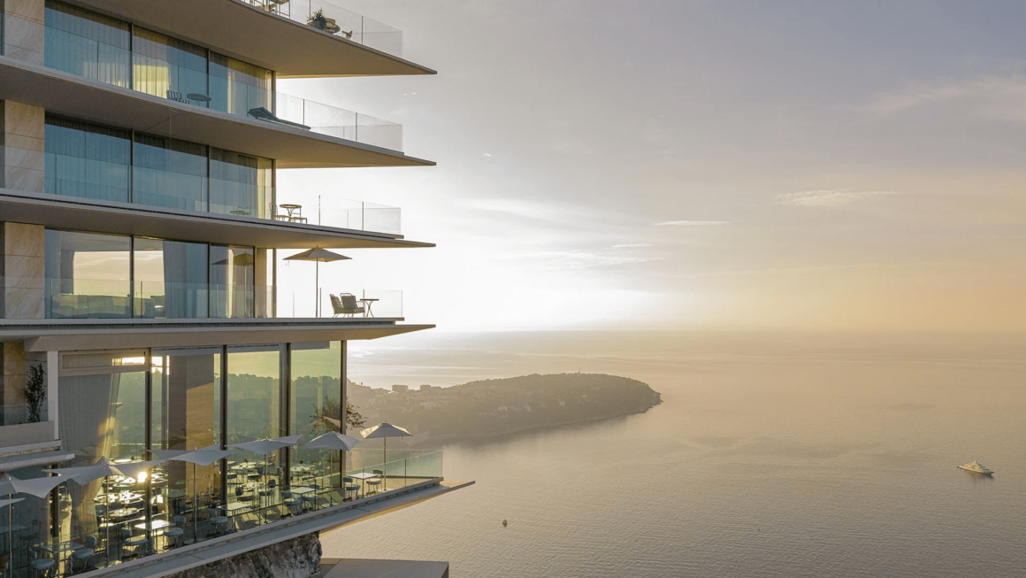 Elegant hotel in Monaco with breathtaking panoramic views of the azure Mediterranean Sea.